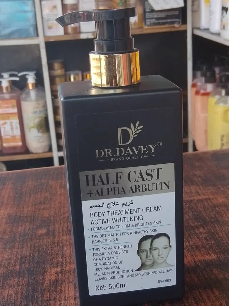 Dr. Davey Half Cast Alpha Arbutin Body Cream.