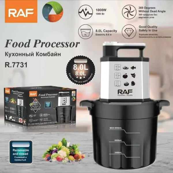 RAF Food Processor - Yam Pounder, R. 7731, 8.0L 1000W