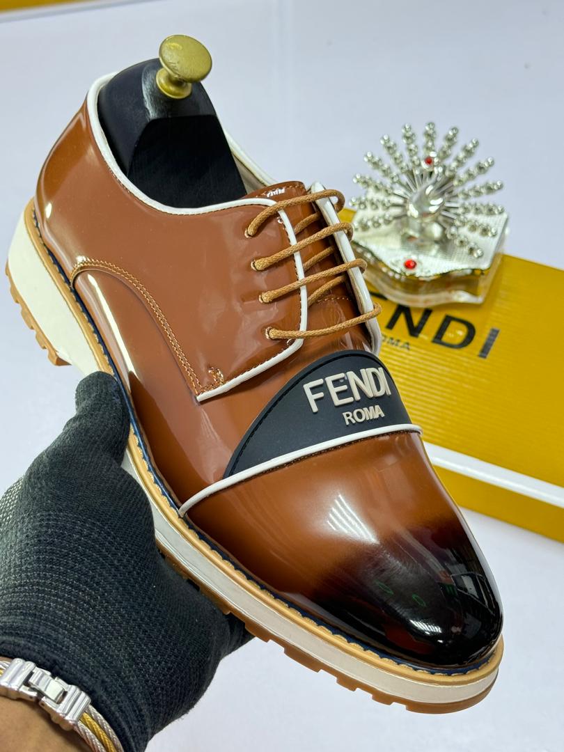 FENDI ROMA BROWN SHOE FOR MEN